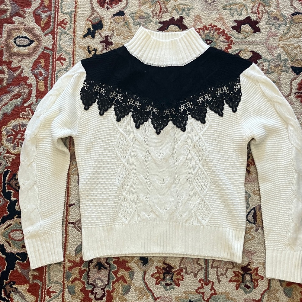 Cropped mockneck sweater